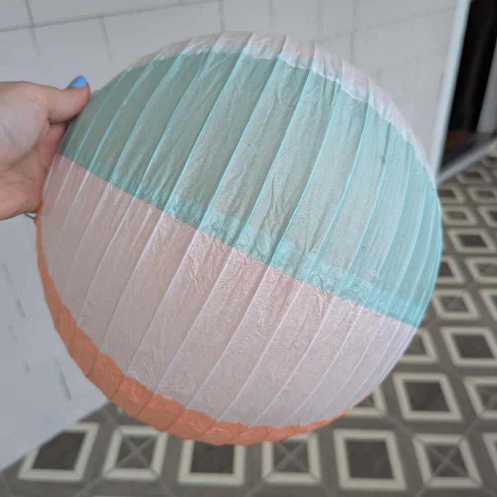 Set Of 6 Beach Ball Decorative Paper Lanterns Pool Party